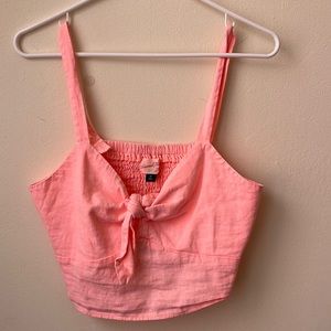 Beautiful Linen Cropped Tank Top